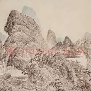 清代 吴历《橅宋元人山水》国画山水作品图片赏析
