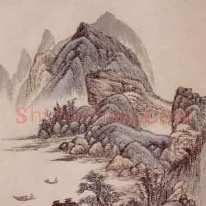 清代 吴历《橅宋元人山水》国画山水作品图片赏析