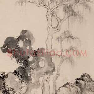 清代 恽寿平《画湖山小景》国画山水作品图片赏析