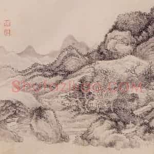 清代 恽寿平《山水》国画山水作品图片赏析