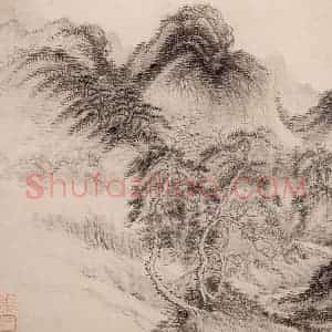 清代 恽寿平《山水》国画山水作品图片赏析