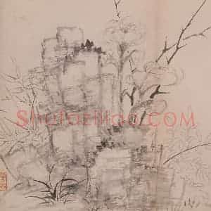 清代 恽寿平《墨花》国画花鸟作品图片赏析