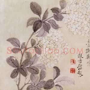清代 恽寿平《写生花卉》国画花鸟作品图片赏析