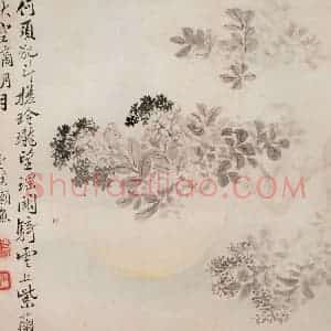 清代 恽寿平《写生花卉》国画花鸟作品图片赏析