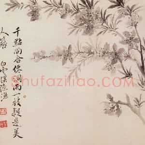 清代 恽寿平《写生花卉》国画花鸟作品图片赏析