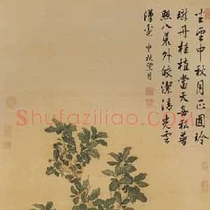 清代 蒋廷锡《桂花》国画花鸟作品图片赏析