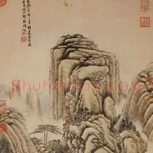 清代 唐岱《画归隐图》国画山水作品图片赏析