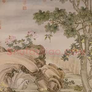 清代 艾启蒙《画风猩》国画花鸟作品图片赏析