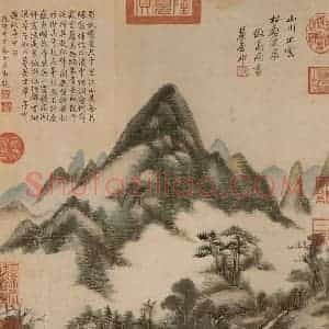 清代 王原祁《松壑流泉》国画山水作品图片赏析