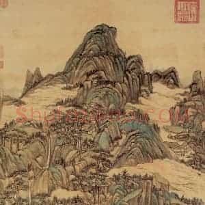 清代 王原祁《春云出岫》国画山水作品图片赏析