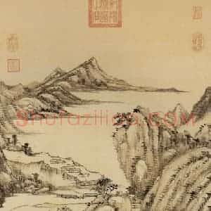 清代 王原祁《江山清霁》国画山水作品图片赏析