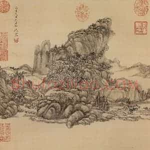 清代 王原祁《画山水》国画山水作品图片赏析