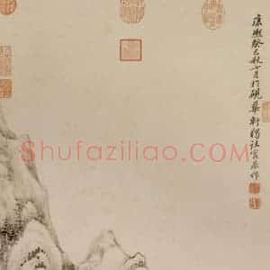清代 黄鼎《溪桥林影图》国画山水作品图片赏析