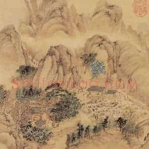 明代 周用《书新安十景图》国画综合作品图片赏析