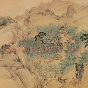 明代 周用《书新安十景图》国画综合作品图片赏析