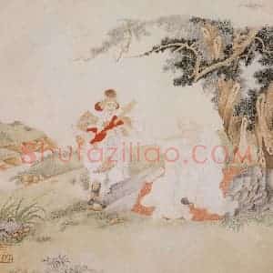 明代 丁云图《罗汉》国画人物作品图片赏析