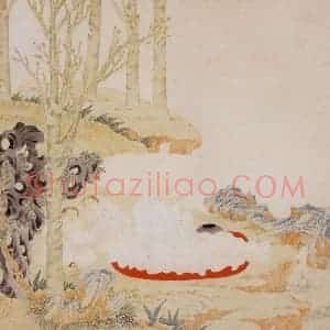 明代 丁云图《罗汉》国画人物作品图片赏析