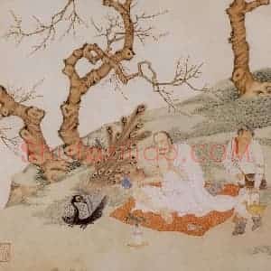 明代 丁云图《罗汉》国画人物作品图片赏析