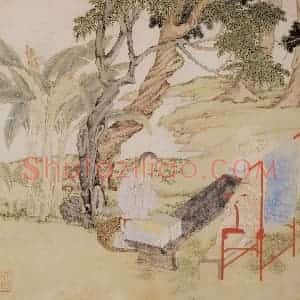 明代 丁云图《罗汉》国画人物作品图片赏析
