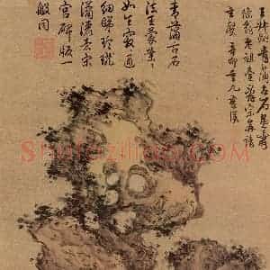明代 蓝瑛《画花鸟》国画花鸟作品图片赏析
