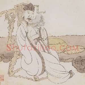 明代 陈洪绶《画隐居十六观》国画人物作品图片赏析