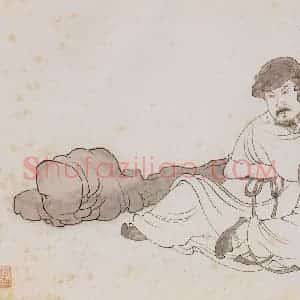 明代 陈洪绶《画隐居十六观》国画人物作品图片赏析