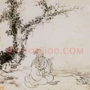 明代 陈洪绶《画隐居十六观》国画人物作品图片赏析