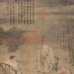明代 崔子忠《画苏轼留带图》国画综合作品图片赏析