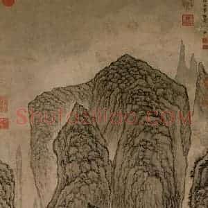 明代 吴彬《仙山高士》国画山水作品图片赏析