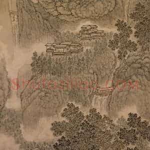 明代 吴彬《仙山高士》国画山水作品图片赏析