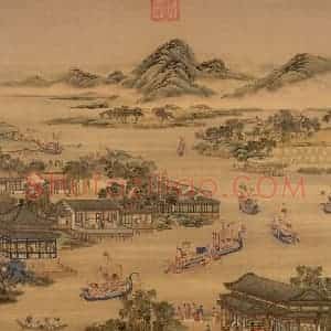 清代《画院月令图》国画综合作品图片赏析