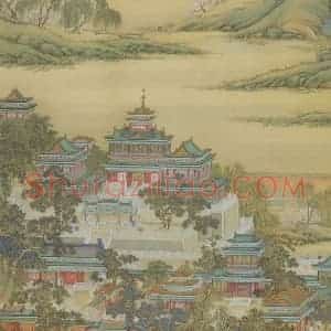 清代 院本《新丰图》国画综合作品图片赏析