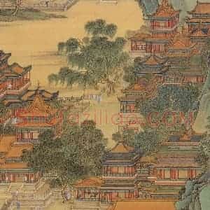 清代 院本《新丰图》国画综合作品图片赏析