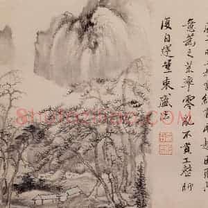 清朝 恽寿平《画山水》国画山水作品图片赏析