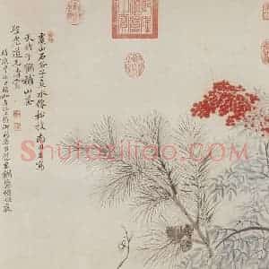 清朝 恽寿平《合景岁朝图》国画花鸟作品图片赏析