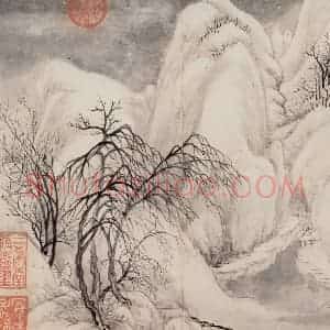 清朝 恽寿平《仿古山水》国画山水作品图片赏析