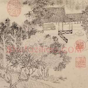 清朝 恽寿平《画山水》国画山水作品图片赏析