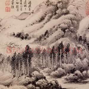 清朝 恽寿平《画山水》国画山水作品图片赏析