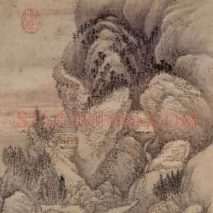 清代 王翚《临唐宋各家山水(十二开)》国画山水设色作品图片赏析