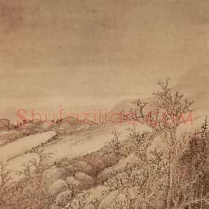 清代 王翚《临唐宋各家山水(十二开)》国画山水设色作品图片赏析