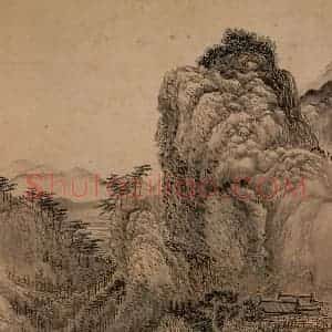 清代 王翚《临唐宋各家山水(十二开)》国画山水设色作品图片赏析