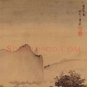 清代 王翚《山水画(十开)》国画山水设色作品图片赏析