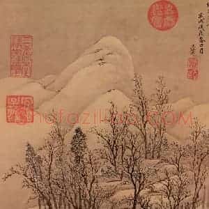 清代 王翚《山水画(十开)》国画山水设色作品图片赏析