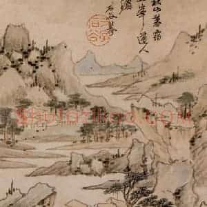清代 王翚《墨迹(十二开)》国画山水设色作品图片赏析