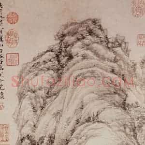 清代 王翚《临关仝山水》国画山水水墨作品图片赏析
