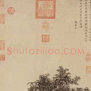 明朝 王绂《独树图》国画山水作品图片赏析