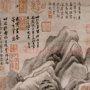 明朝 董其昌《葑泾访古图》国画山水作品图片赏析