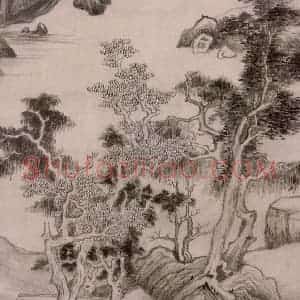 明朝 董其昌《葑泾访古图》国画山水作品图片赏析