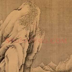 明朝 董其昌《仿宋元人缩本画及跋》国画山水作品图片赏析