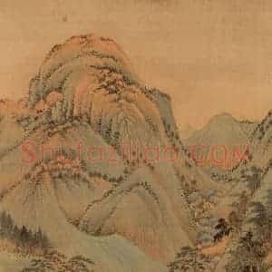 明朝 董其昌《仿宋元人缩本画及跋》国画山水作品图片赏析
